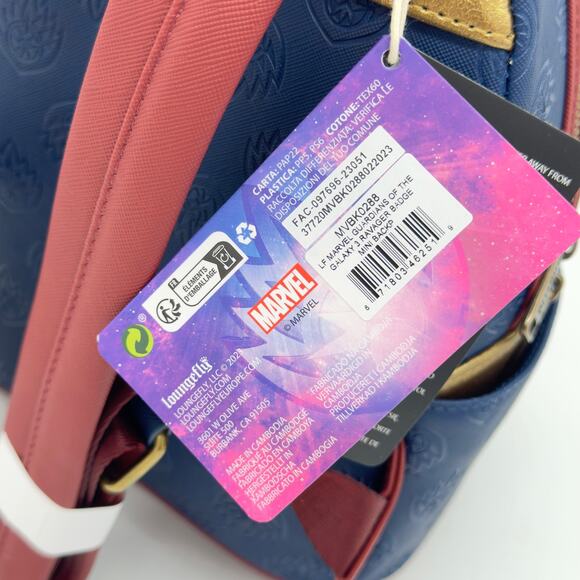 Loungefly Marvel Guardians of the Galaxy Vol. 3 Ravager Badge Mini Backpack NEW main image 7